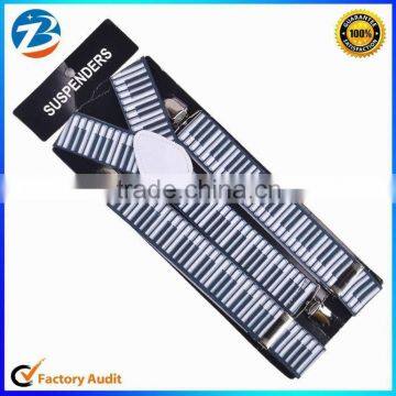 Wholesale Piano Printed Wide Elastic Braces Gentle and Lady Suspenders