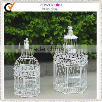 S/2 round decorative metal bird cages