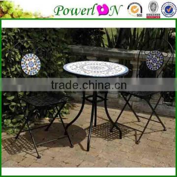 Folding Metal Mosaic Garden Furniture