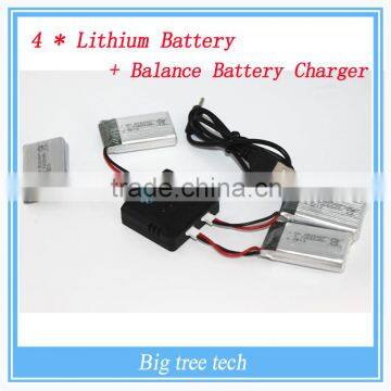 2016 Quadcopter High Rate RC Airplane Li-po Battery for RC model 4*Lithium Battery + Balance Battery Charger