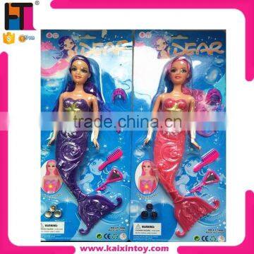 hot Christmas toys 3 colors beautiful 12 inch fashion doll mermaid doll toys with light