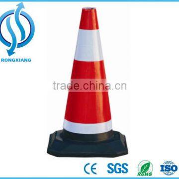 High base rubber road cone