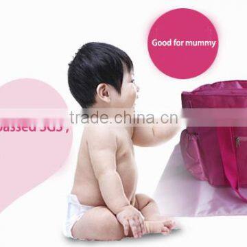 Latest Stylish Pink Baby Nappy Bag China Manufacture