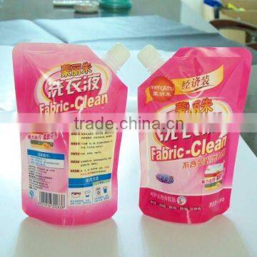 Stand up spout pouch for reusable juice, sauc spout pouch