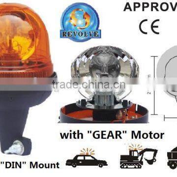 E-MARK Revolving Halogen Warning Light, ECE MARK Rotating Halogen Warning Beacon(SR-BL-505R-9) Flexible Europe DIN Mount Pole