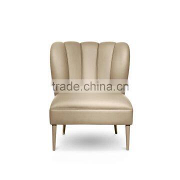 Golden leather chair for restaurants and cafes YA70134