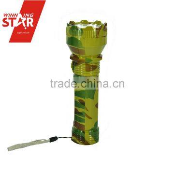 2015 Newest ABS Plastic Body camouflage Rechargeable Battery Solar Torch Led Solar Flashlight