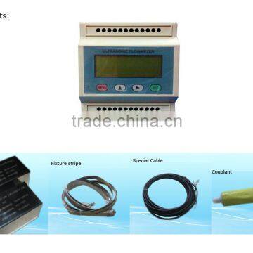 Module of ultrasonic flow meter with clamp on transducer for liquid measuring