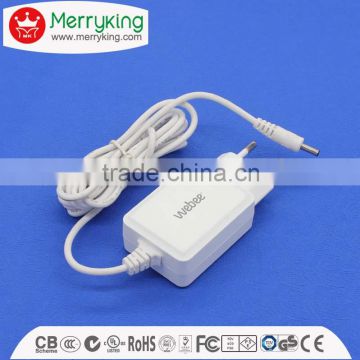 wall plug 24v 13.5v 12.8v 1a 2a 1.5a ac adapter with color box