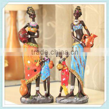 unique Africa figurine mother and baby figurine for home decoration