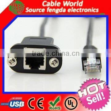 THE BEST Panel Mount Lan Cable Male to Female Cat5 Cat5e Type with Screws