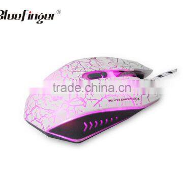Factory Price USB Wired 2000DPI Adjustable Pink Purple Bule 7Key LED Backlit Optical Gaming Mouse photo-3