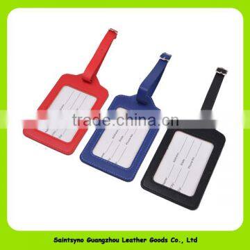 Funny ID card Travel PU custom PVC leather luggage tag wholesale 012