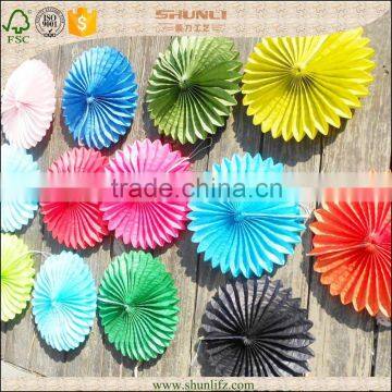 colorful decoration cup tissue paper fan