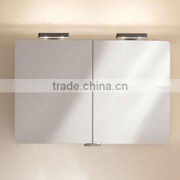 Double door Aluminum Bathroom Cabinet with Top LED Light,with shaver socket