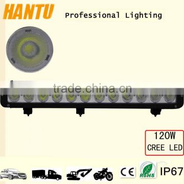 New 120w single row light bar 3d rejection cup brightest led light bar