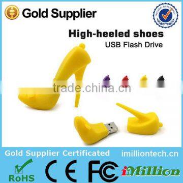 Red High Heel Rubber shoes USB Flash Drive,women shoes shape usb pen drive, hot oem shaped usb