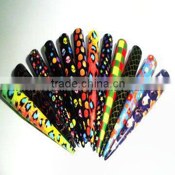 UV acrylic ear taper body jewelry piercing with colorful skulls printing