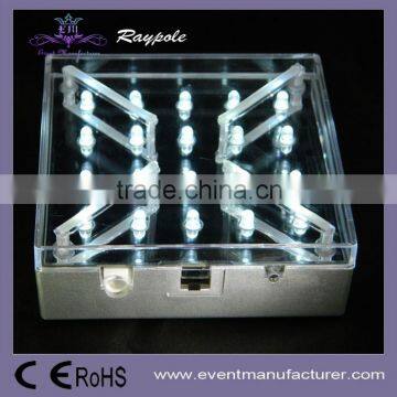 Wireless Remote Control 10 cm Square Size Wedding Decor Glass Vase for Wedding Centerpiece photo-2