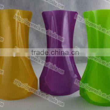 self-standing flower plastic vase collapsible flower vase