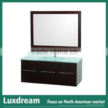 60'' wall hung wooden furniture bathroom vanity