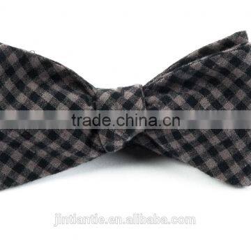 2016 hot selling cheap and fashion plaid mens silk bow tie for boys