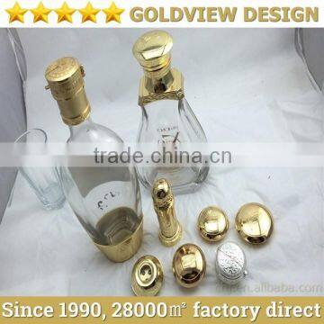 Dubai top-quality graceful decorative zinc alloy wine cap for brandy,metal wine cap,security wine cap,dubai flexible packaging