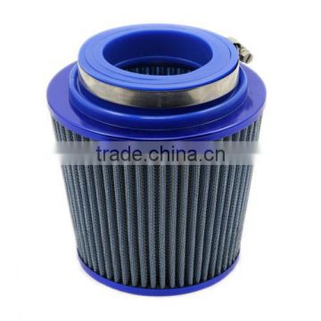 Universal Auto Car Air Filter Cold Air Intake 3" 76-88-100mm Round Tapered