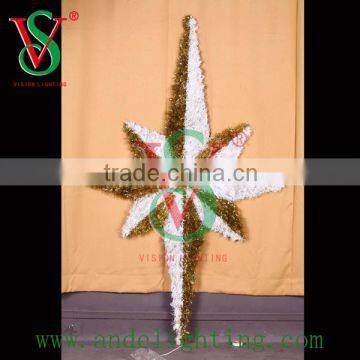 High quality christmas ornaments LED 3D eight star sun motif light