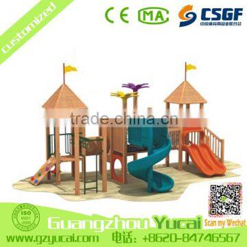 modern design kids outdoor wooden playground equipment for children