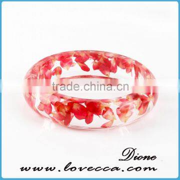 Pine Needles Inside Transparent Clear Acrylic Bangle Stand photo-4