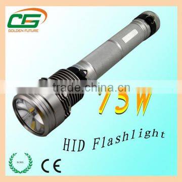 6000 Lumens IP65 55W HID flashlight with strong focus