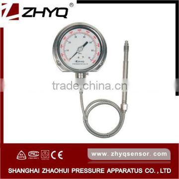 Flexible stem melt pressure gauge