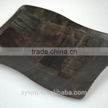 Black Woven Wooden Serving Tray and Plate photo-5