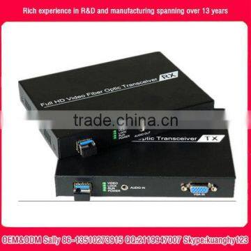 1 Channel VGA Over Fiber Optic Video Converter Transmitter and Receiver Set photo-2