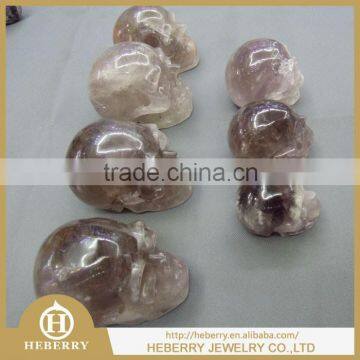 Wholesale Hand Carved tea quartz crystal Skull good for Decoration or collection