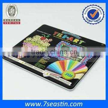 metal flat jigsaw puzzle cards tin packing box
