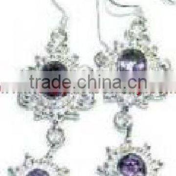 Big Lots P25 925 Silver Jewelry With Precious and Semiprecious Stones Cheap Earrings