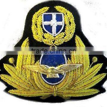 Hand Embroidered Air force Blazer Badges with Bullion Wires