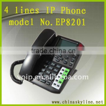 EP8201,sip server,up to 4 sip,4 lines sip ip phone