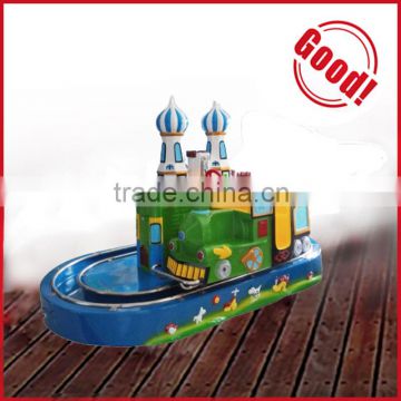 coin operated round castle train kiddie rides game kiddie ride electric toy train game machine Classical Castle Train Kids Ride