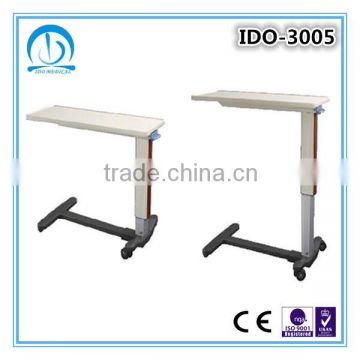 Adjustable Hospital food table with wheels