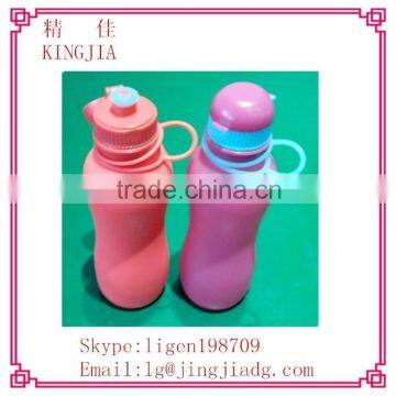 500ml/700ml eco friendly portable silicone water bottle