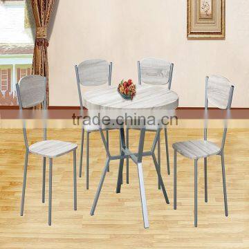 Sponge cover PVC cushion High quality white dining table set