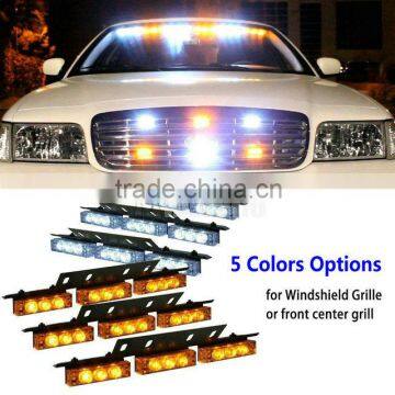 High power 54 LED Emergency Flashing Warning Grill Strobe Light for car truck 8 colors