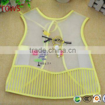 Chilldren Kids Baby Smock Vest Clothing Waterproof Bibs Apron with Food and Liquid Catcher