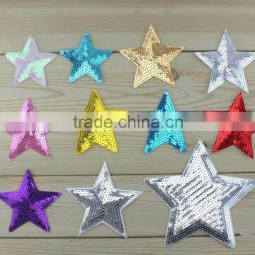 custom Star shape sequin shape applique,handmade sequin applique patches for clothing