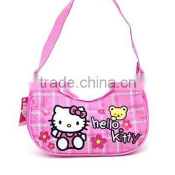 Purse Fashion Hand Bag :Pink Flowers w/Teddy Bear