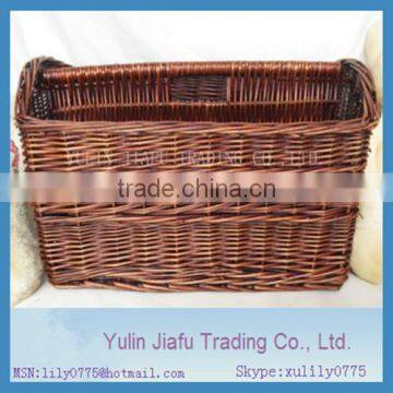 CARTON Fair hot sale handmade wicker magazine basket