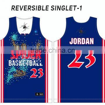 uniform design fashionable Sublimation basketball jersey